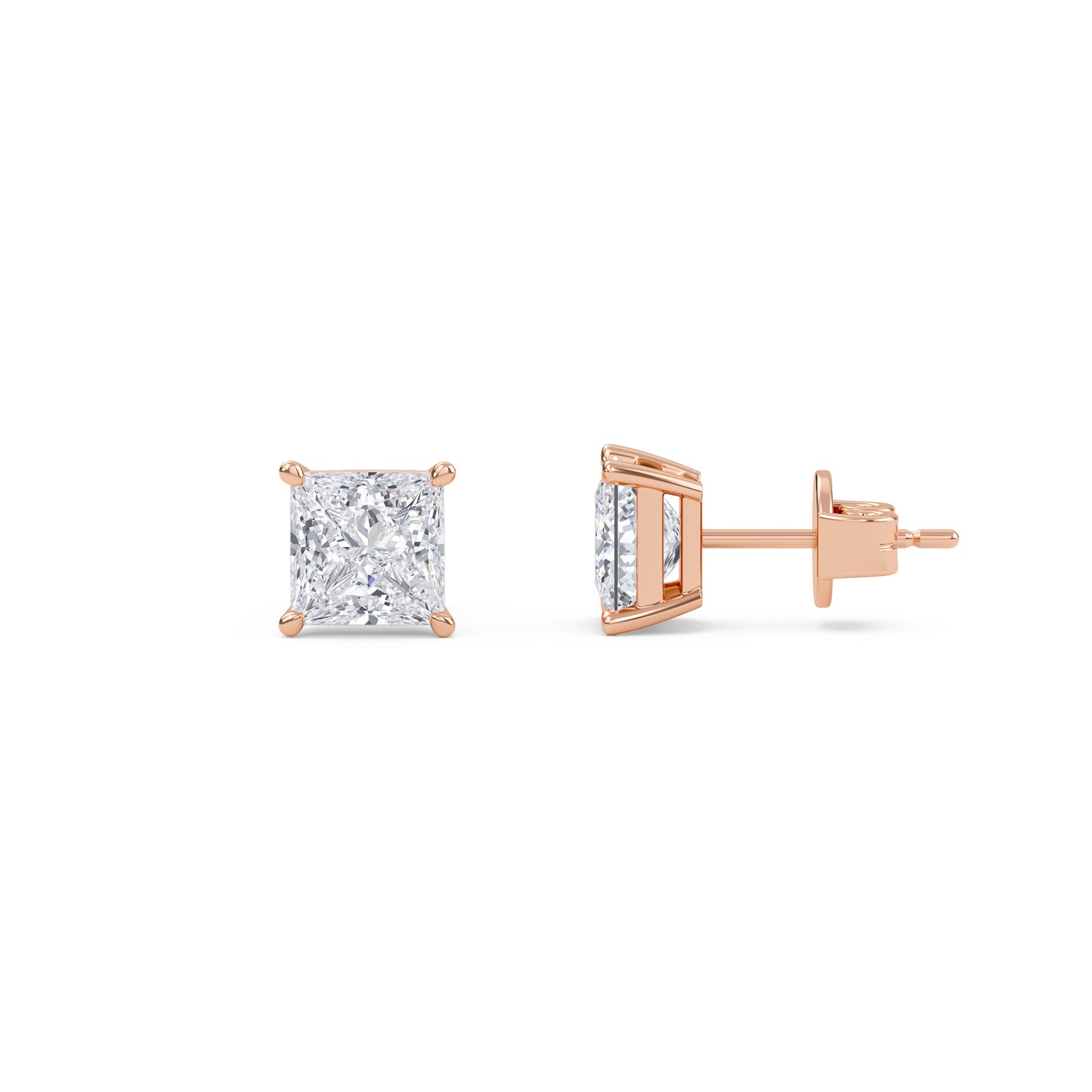 liberty 4 carat (2+2) princess diamond earring - espira fine gems