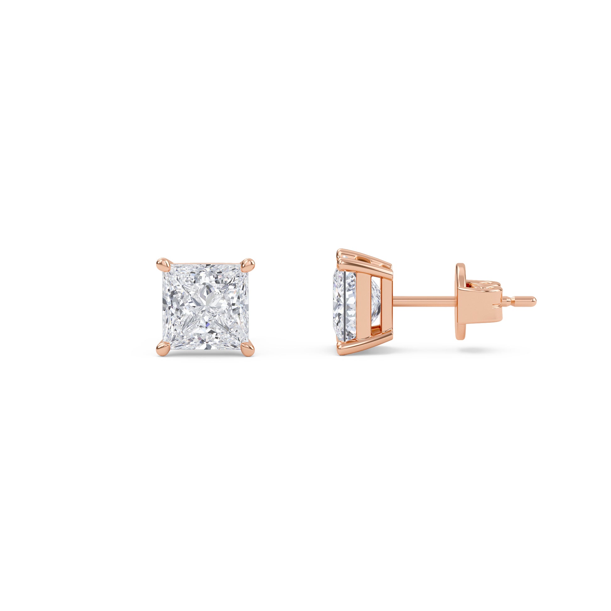 Liberty 4 Carat (2+2) Princess Diamond Earring - Espira Fine Gems