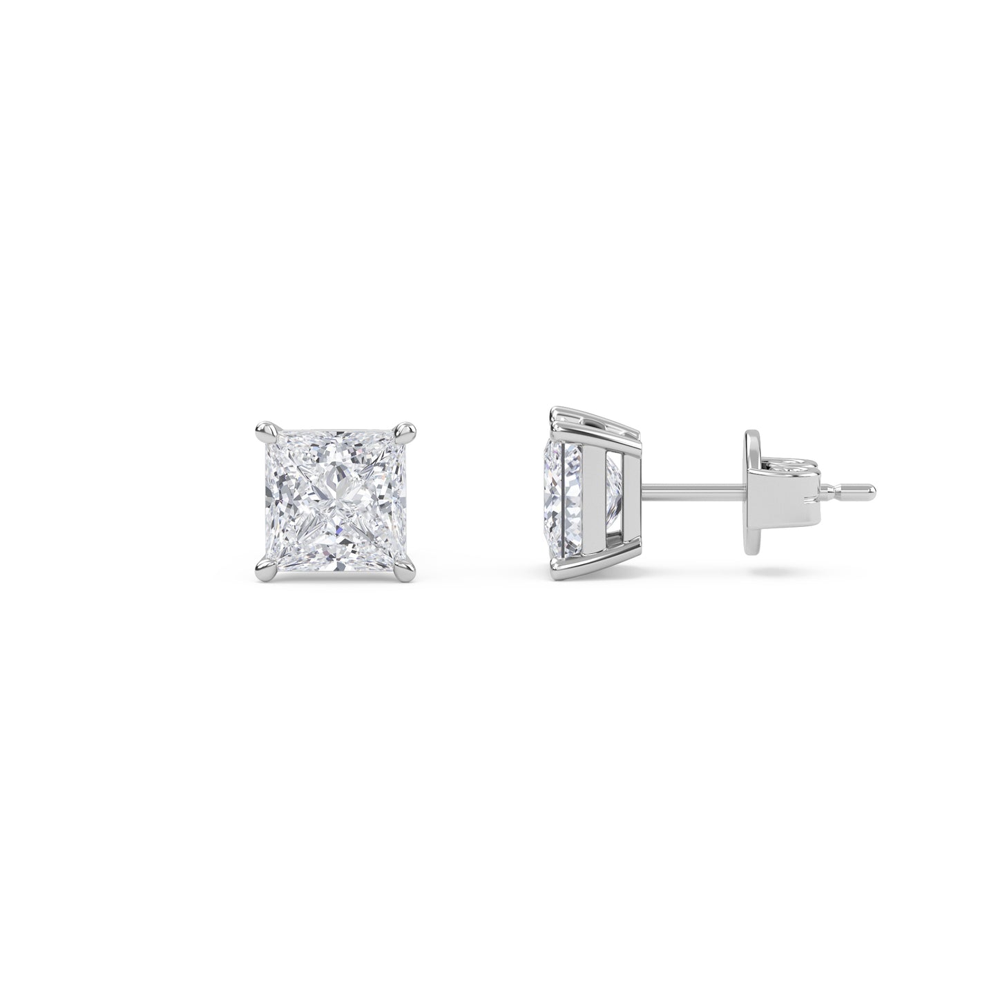 liberty 4 carat (2+2) princess diamond earring - espira fine gems