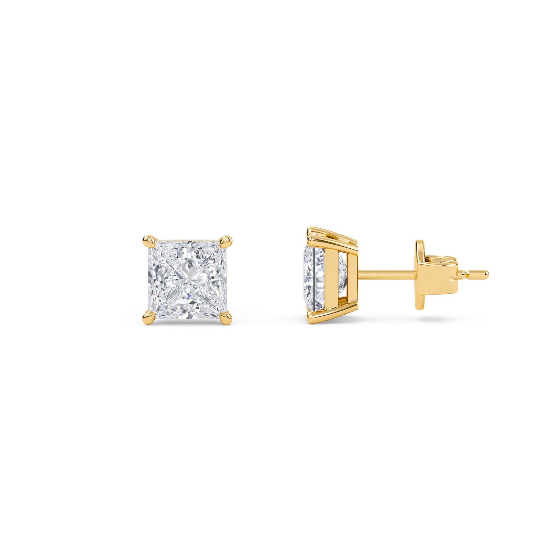 Liberty 4 Carat (2+2) Princess Diamond Earring - Espira Fine Gems