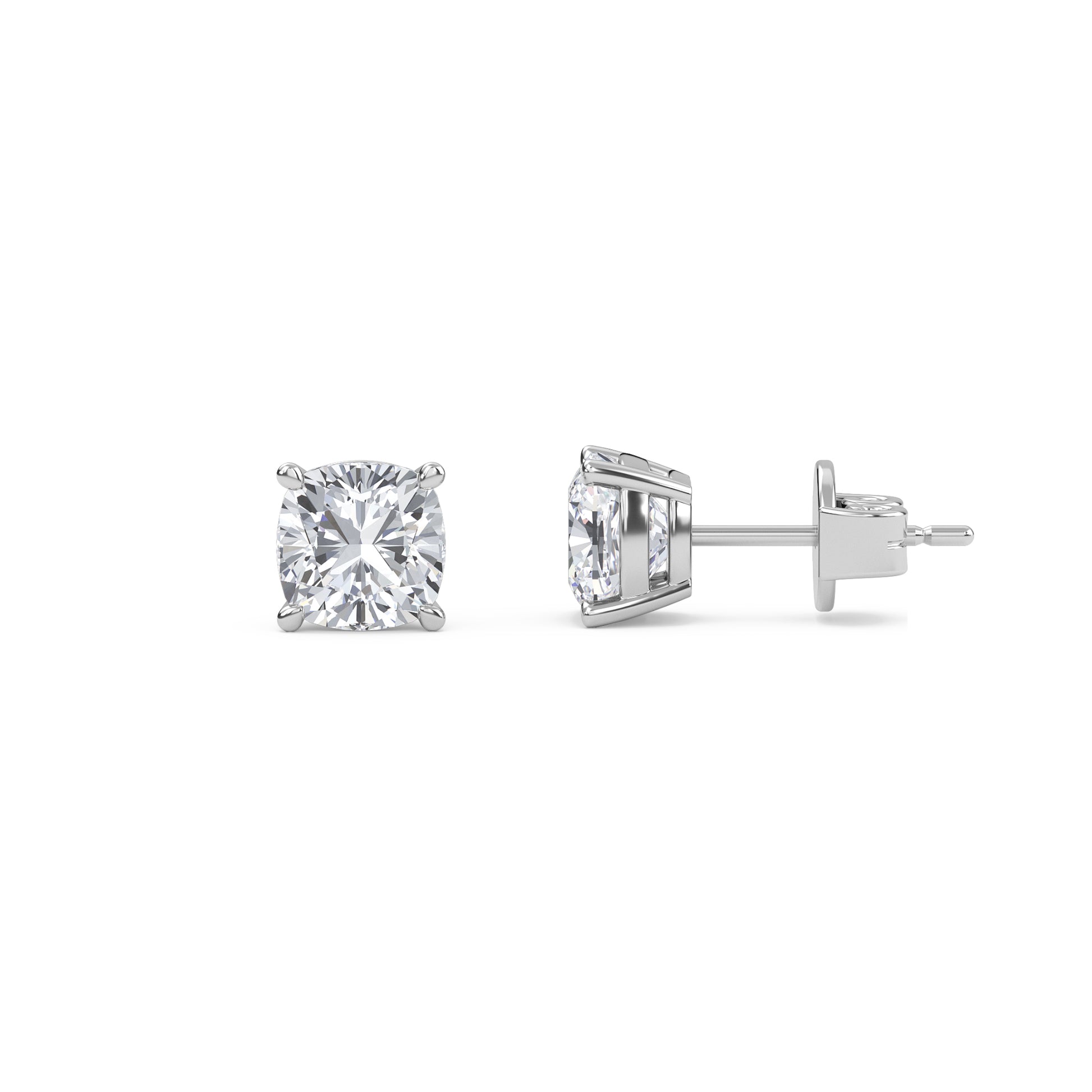 Liberty 3 Carat (1.5+1.5) Cushion Diamond Earring - Espira Fine Gems