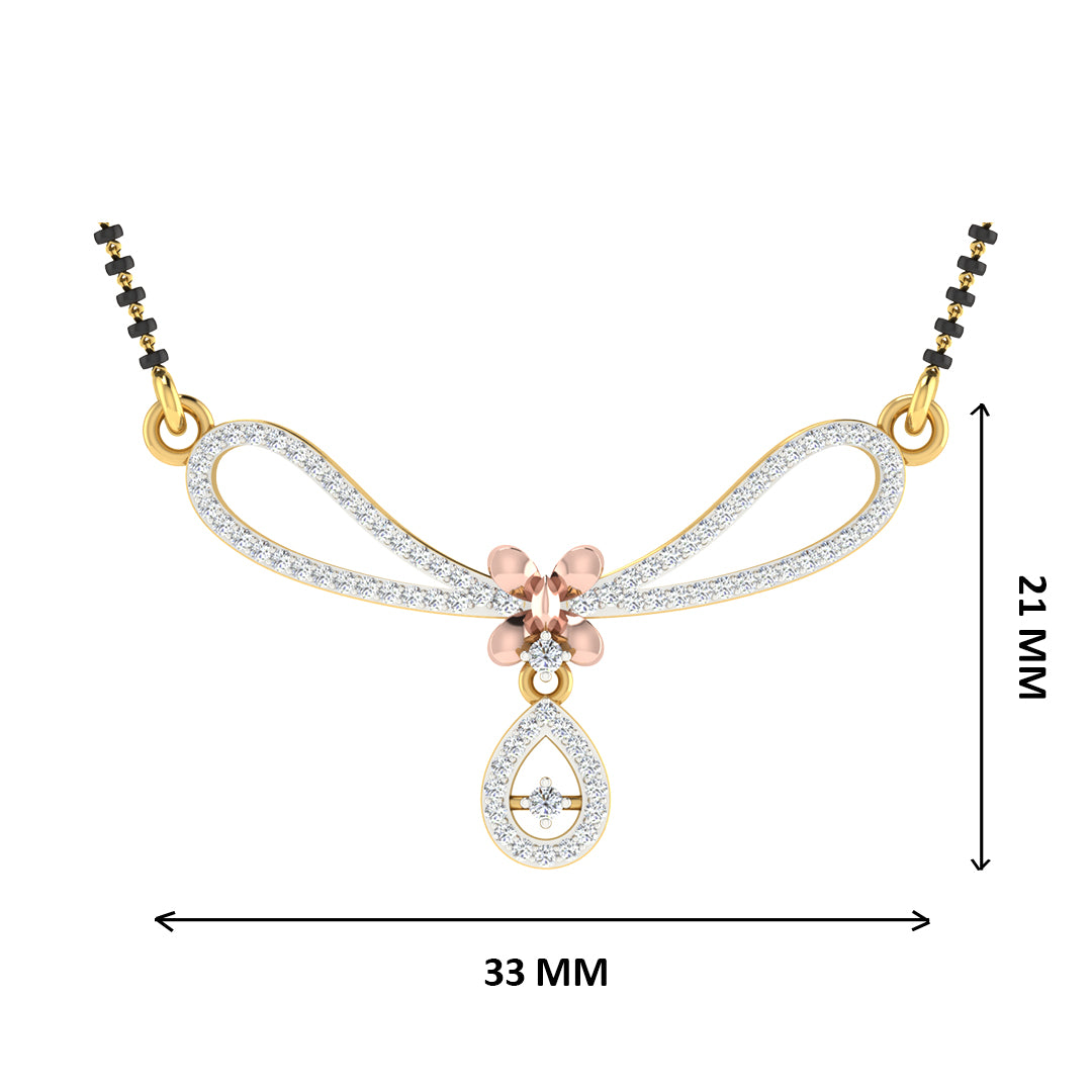 anvitha diamond mangalsutra with chain