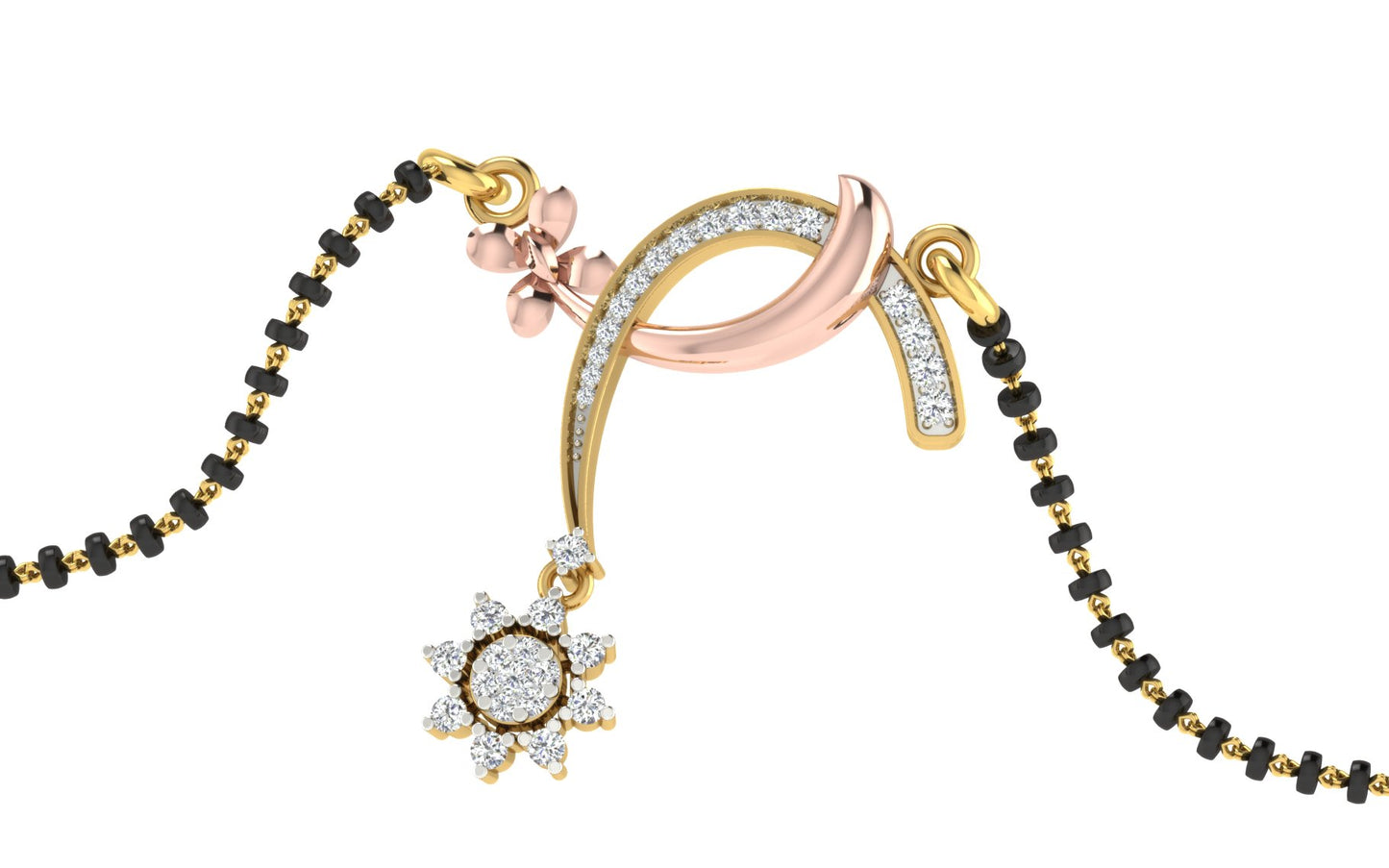 divyatha diamond mangalsutra with chain