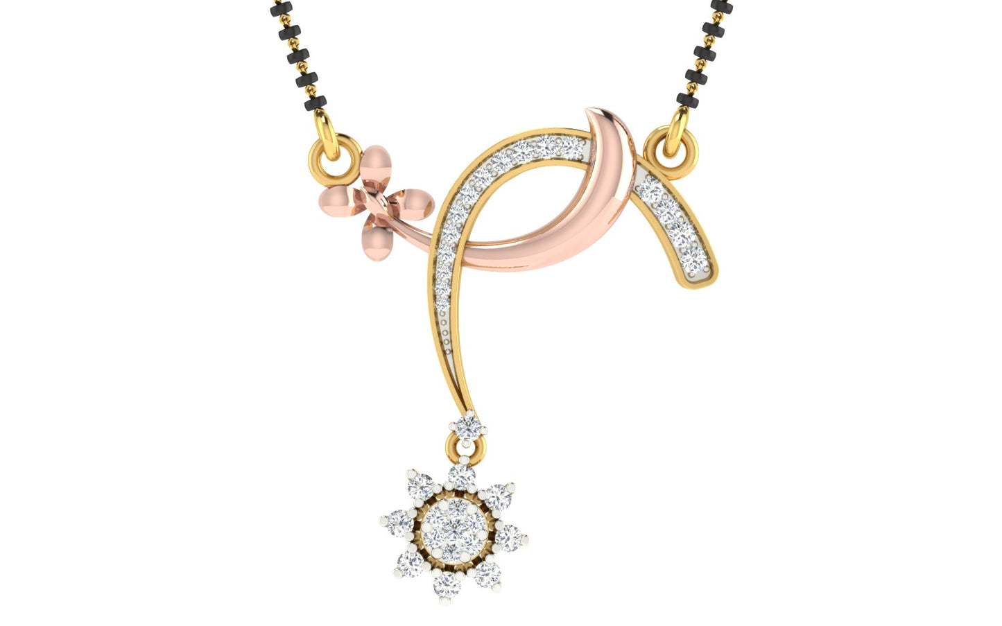 divyatha diamond mangalsutra with chain