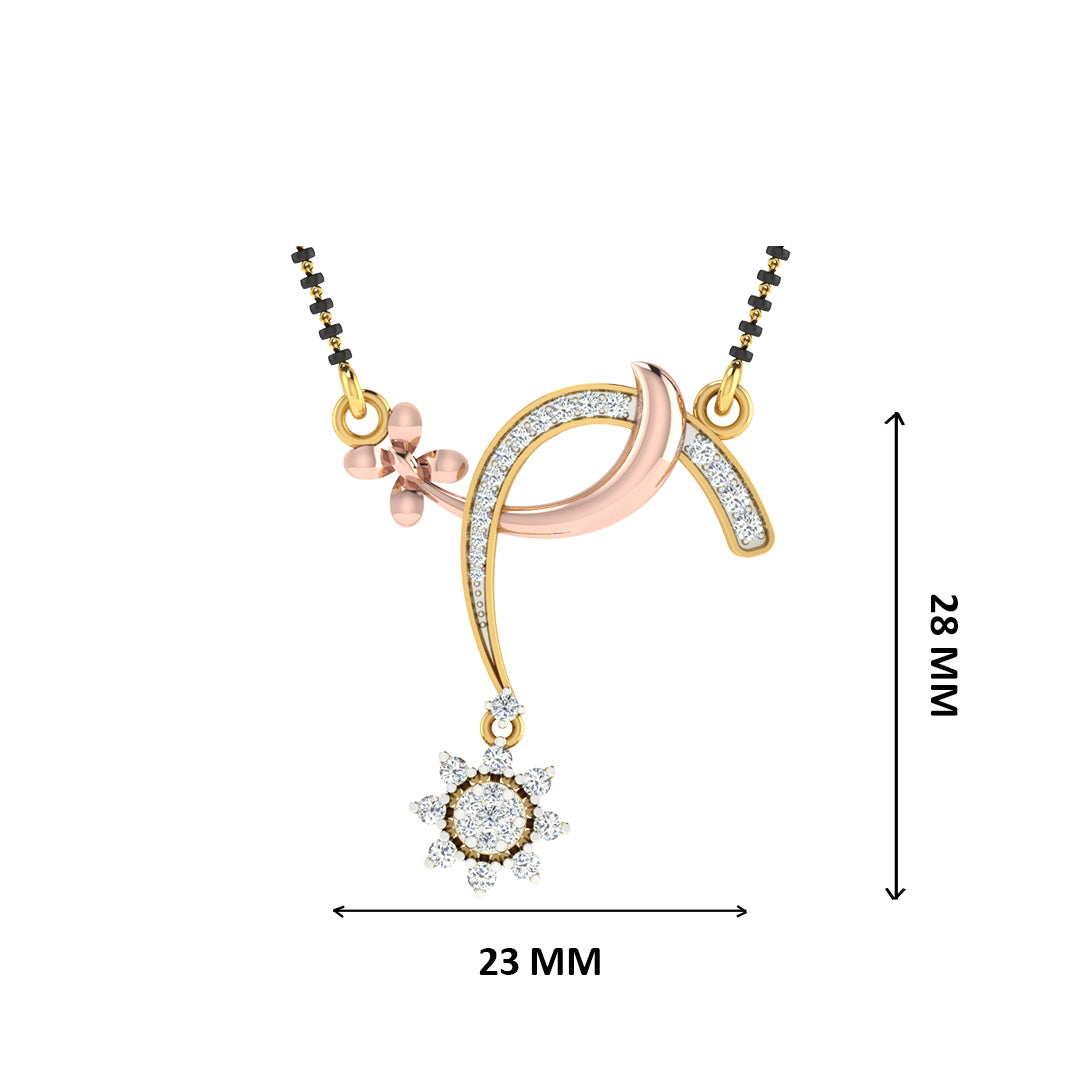 divyatha diamond mangalsutra with chain
