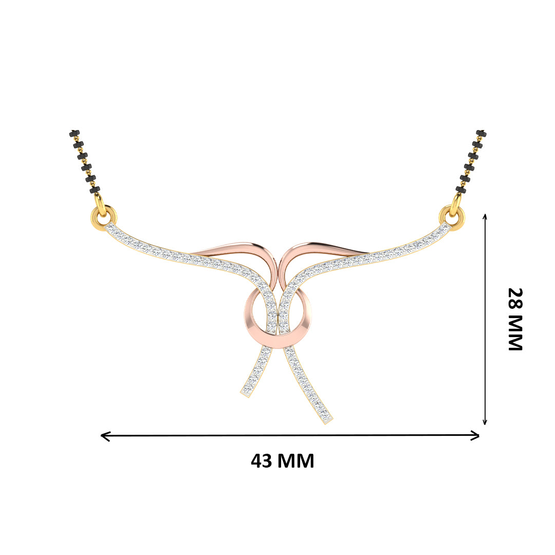 madhurmilan diamond mangalsutra with chain