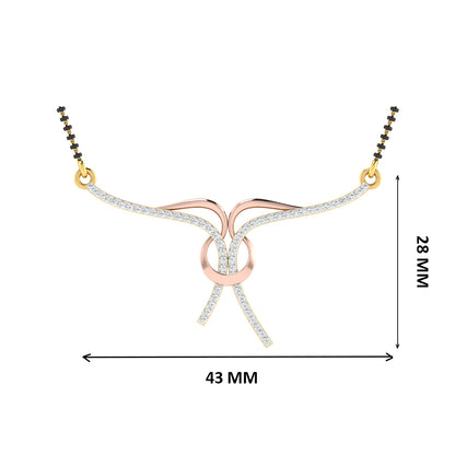 MadhurMilan Diamond Mangalsutra With Chain