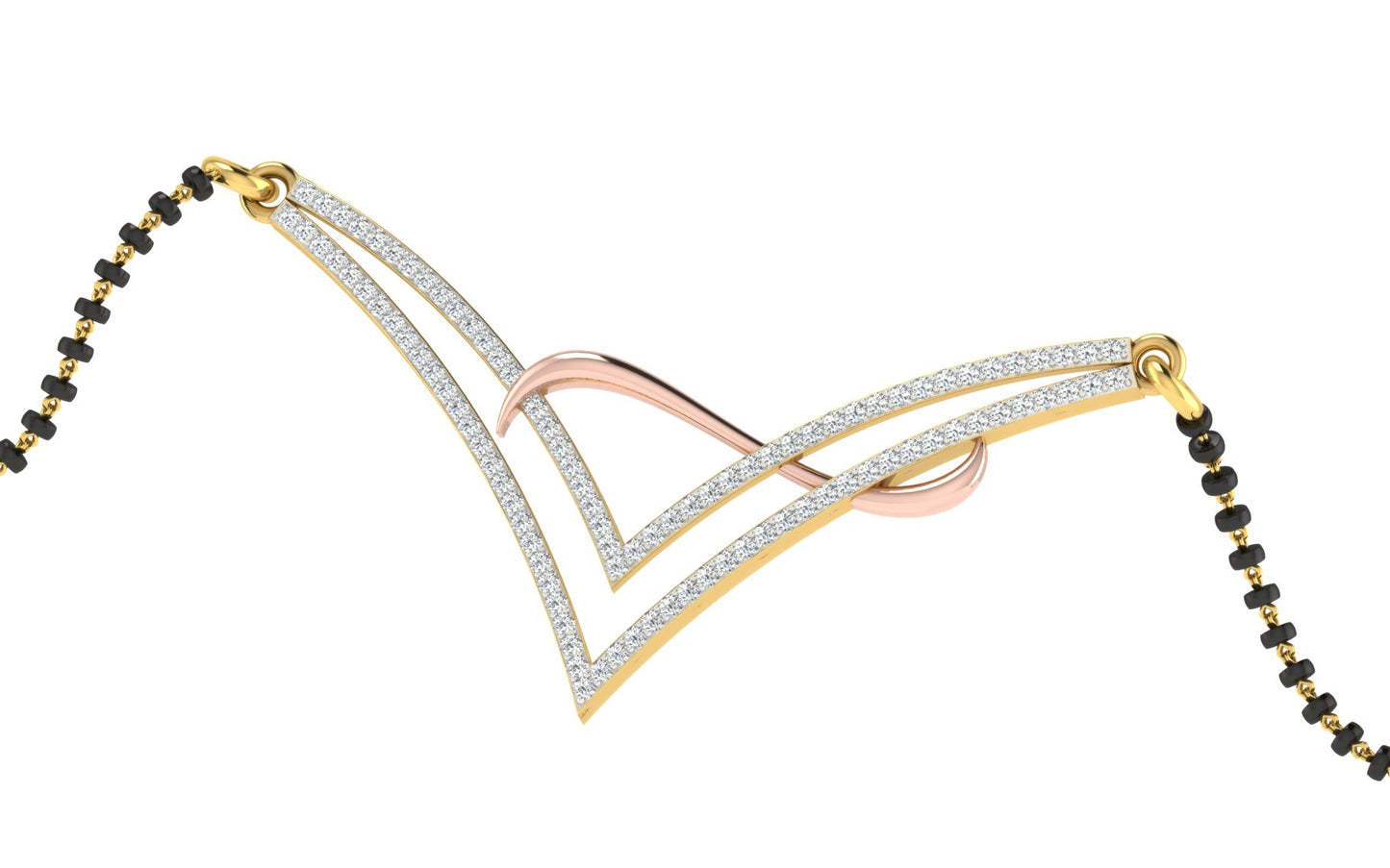 premdhara diamond mangalsutra with chain