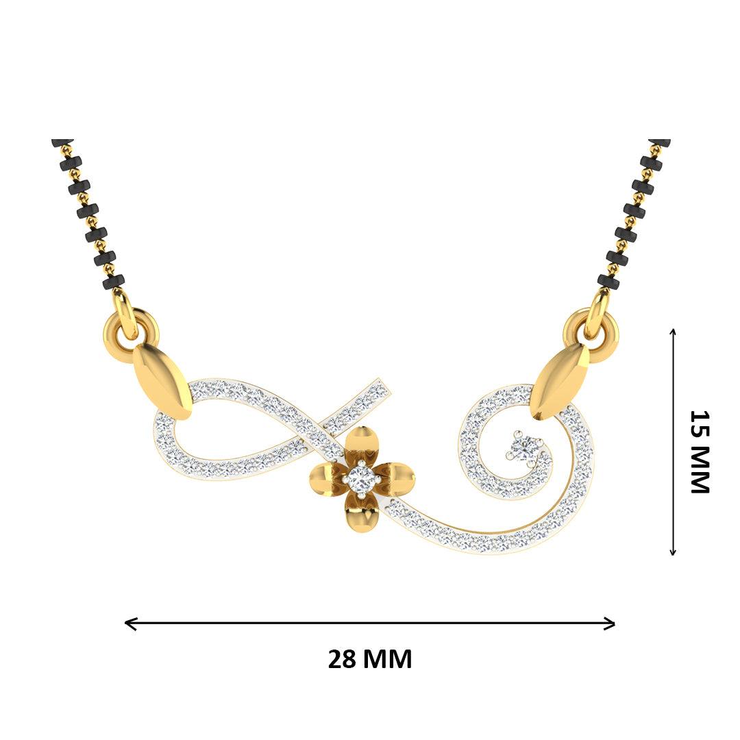 apsara sutra diamond mangalsutra with chain