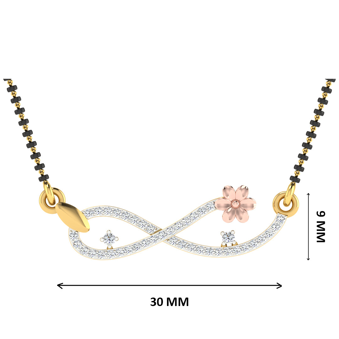 aaradhya mala diamond mangalsutra with chain