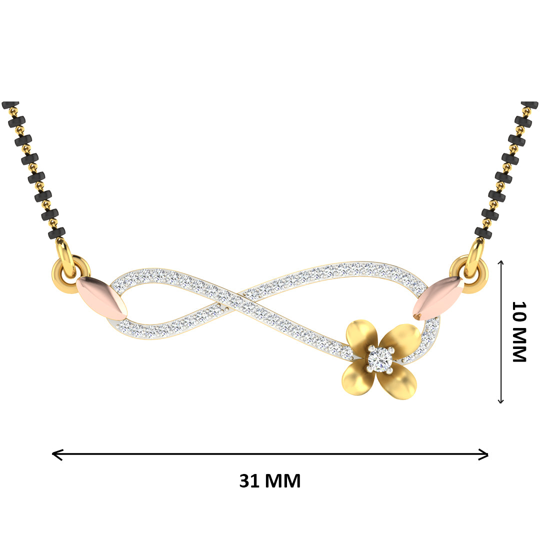 bhavya bandhan diamond mangalsutra with chain