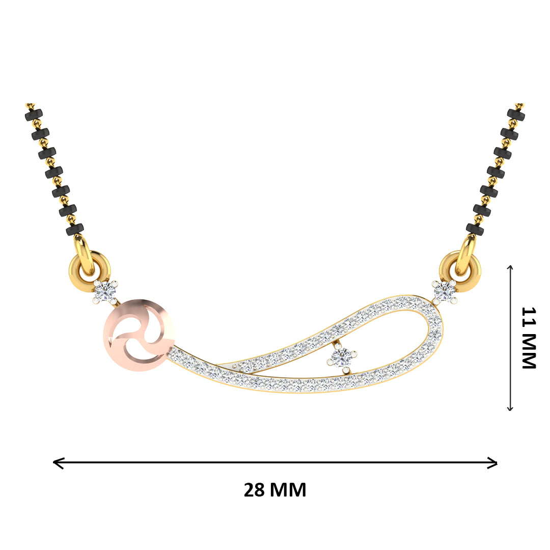 shanti sutra diamond mangalsutra with chain
