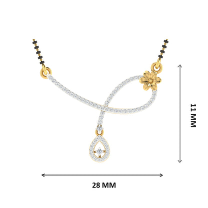Rang Mahal Diamond Mangalsutra With Chain