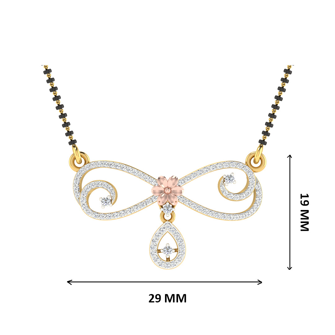 jeevan jyoti diamond mangalsutra with chain