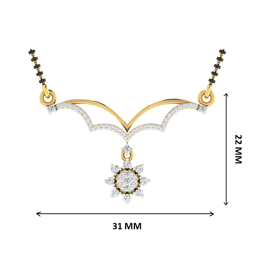 shubh lagna diamond mangalsutra with chain