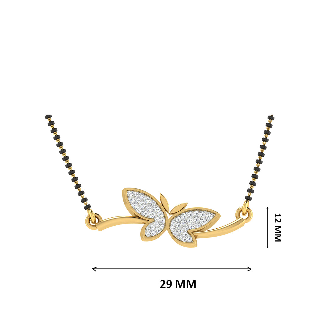 snehika diamond mangalsutra with chain