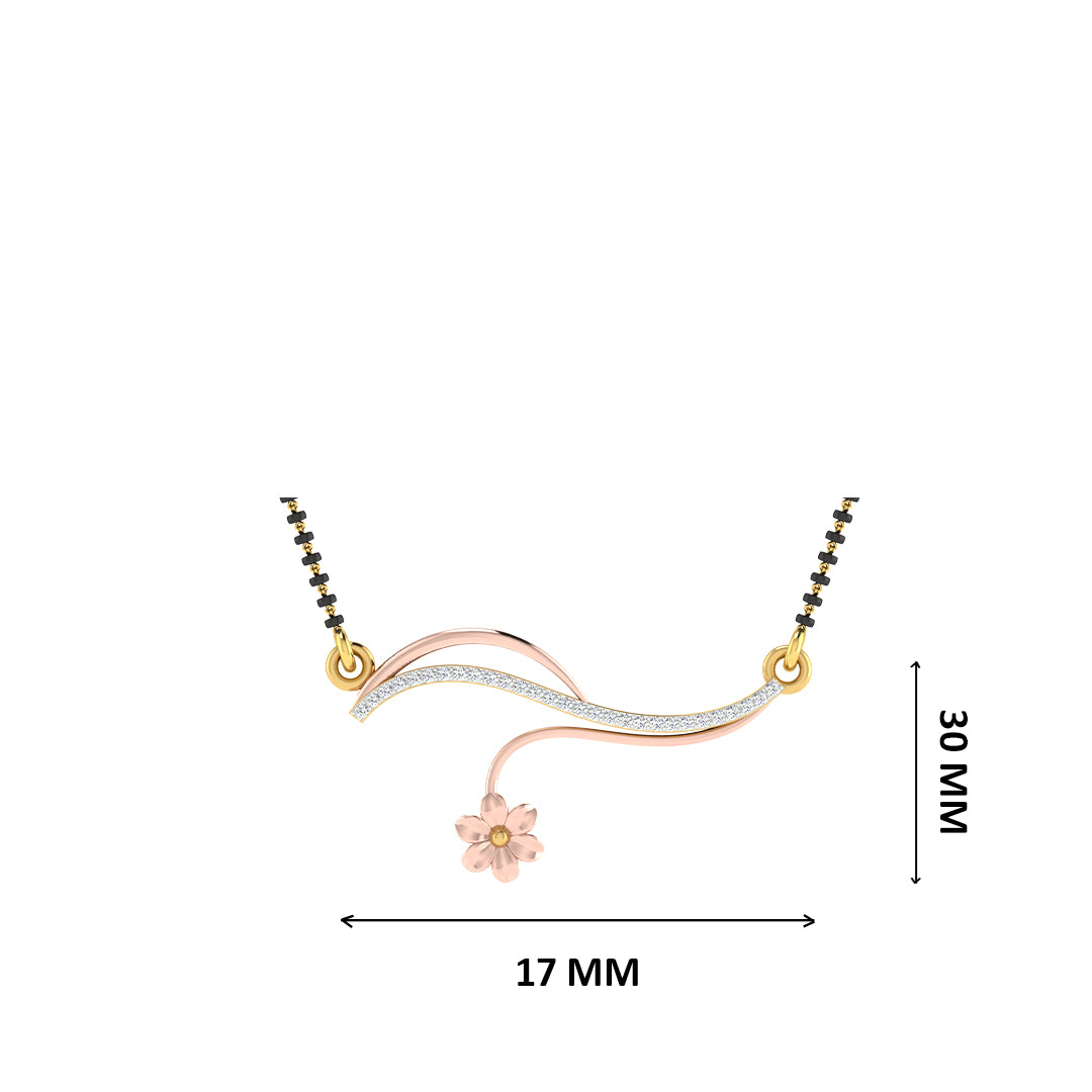 shubhrika diamond mangalsutra with chain