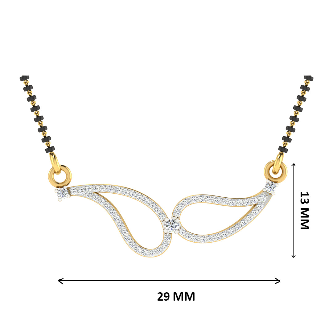 veda varnika diamond mangalsutra with chain