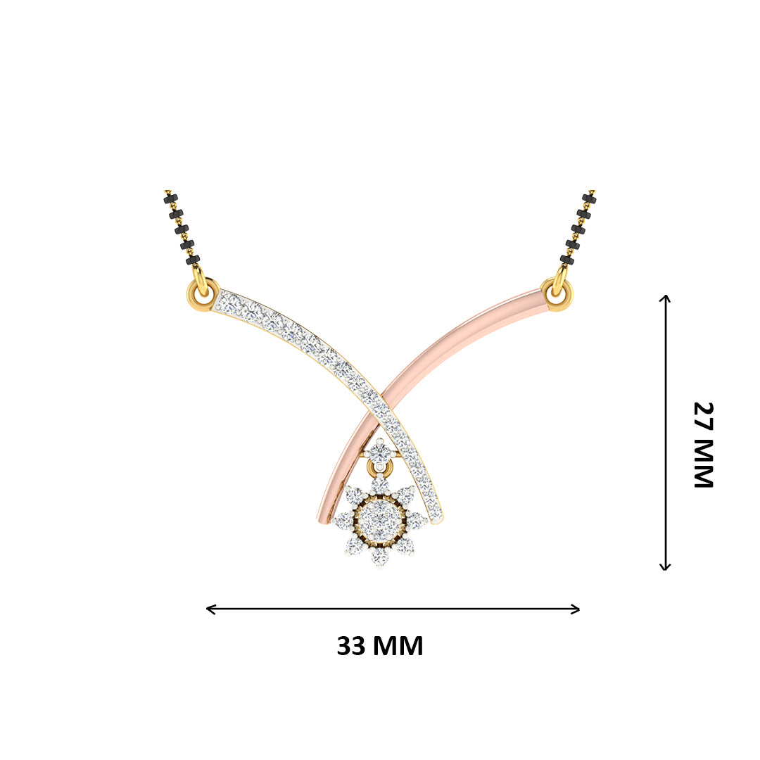 saptapadi sutra diamond mangalsutra with chain