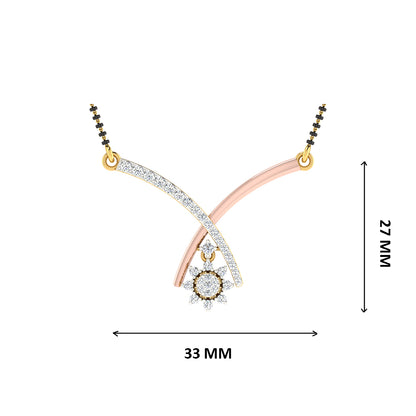 Saptapadi Sutra Diamond Mangalsutra With Chain