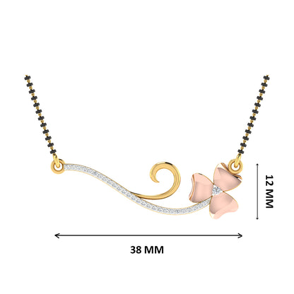 Shubhra Sutra Diamond Mangalsutra With Chain
