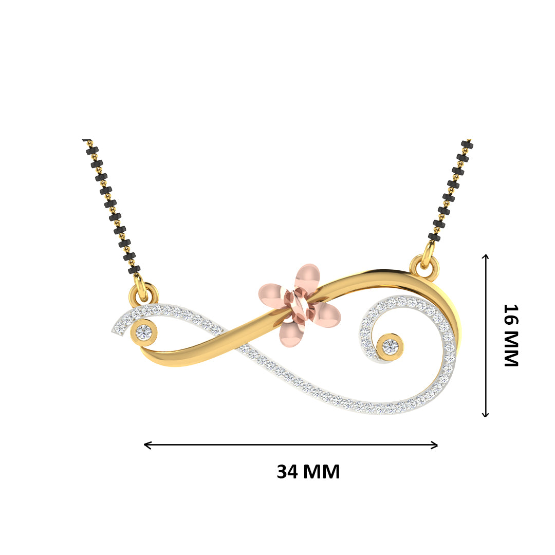 arya mala diamond mangalsutra with chain