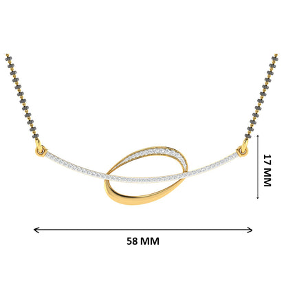 Sanskriti Sutra Diamond Mangalsutra With Chain
