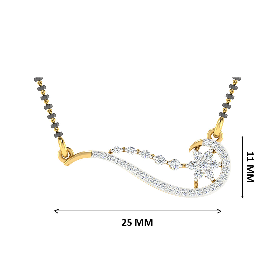 ananya bandhan diamond mangalsutra with chain