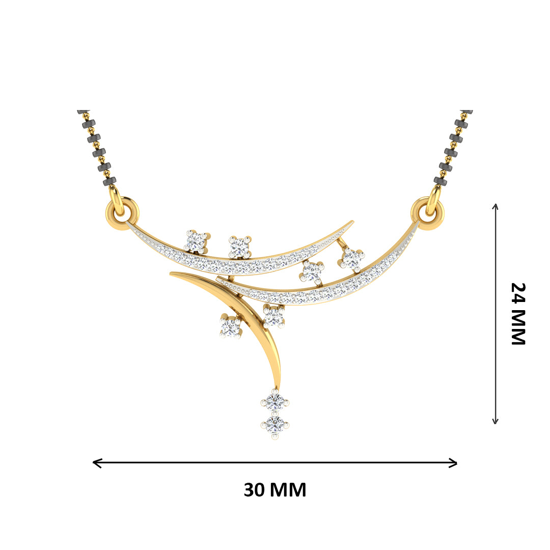 vandana mala diamond mangalsutra with chain