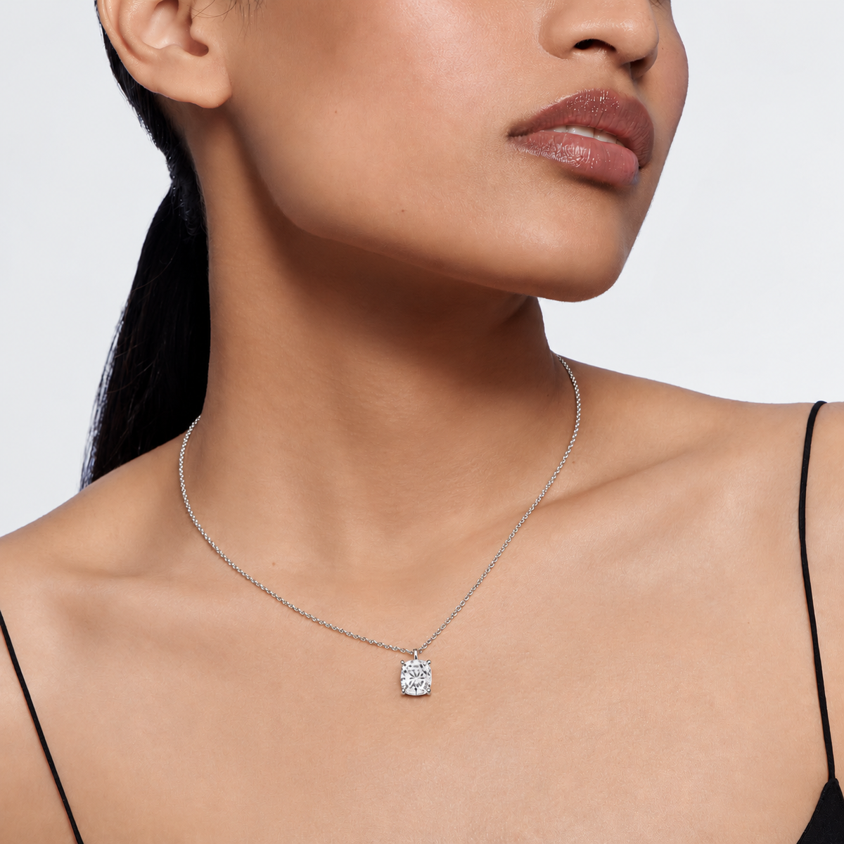 liberty 1 carat cushion diamond pendant (chain sold separately)