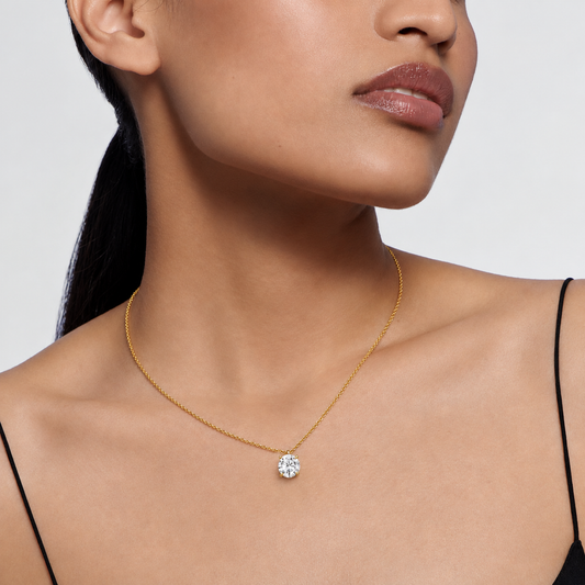 Liberty 1 Carat Round Diamond Pendant (Chain Sold Separately)