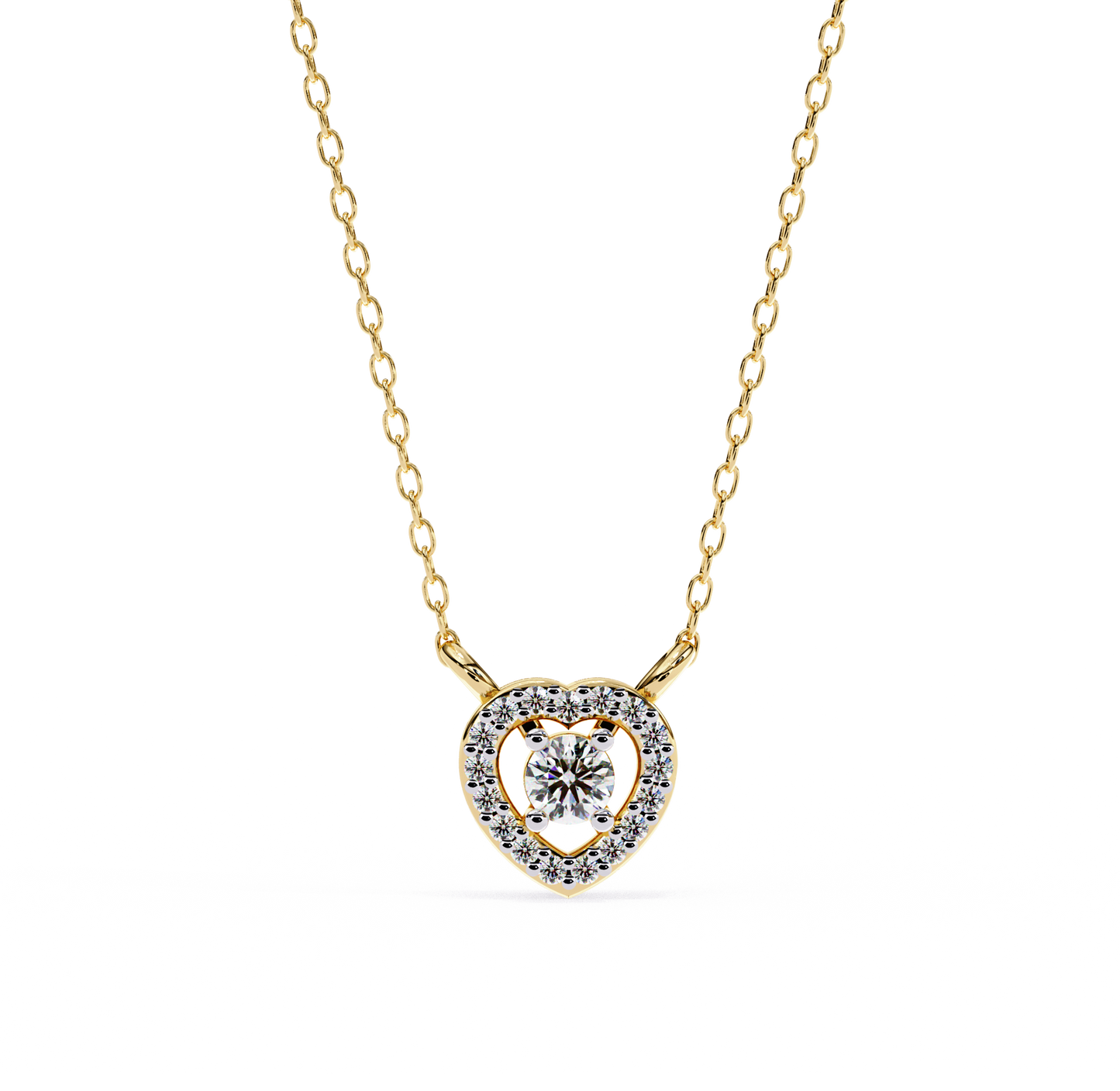 celestial heart diamond pendant