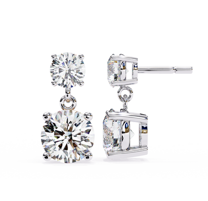 Boucles d'oreilles Gloria en diamant rond