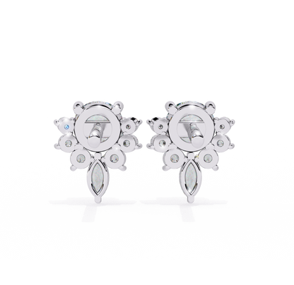 Boucles d'oreilles en diamants Floret Spark
