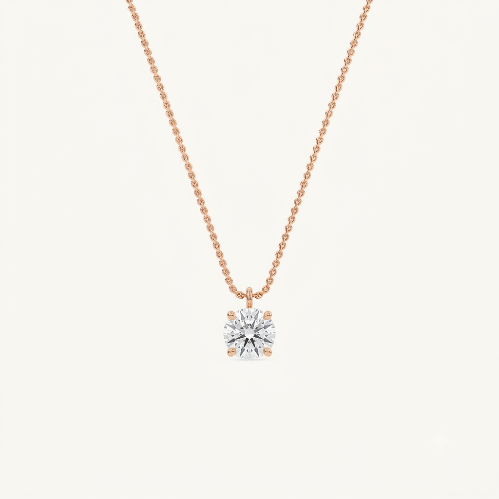liberty 4 carat round diamond pendant (chain sold separately)