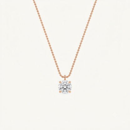 Liberty 4 Carat Round Diamond Pendant (Chain Sold Separately)