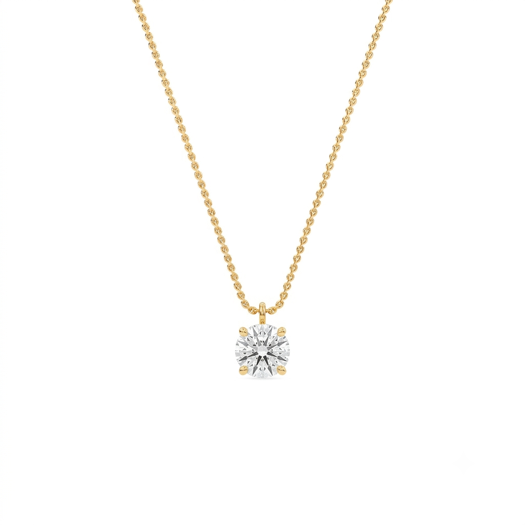 liberty 4 carat round diamond pendant (chain sold separately)