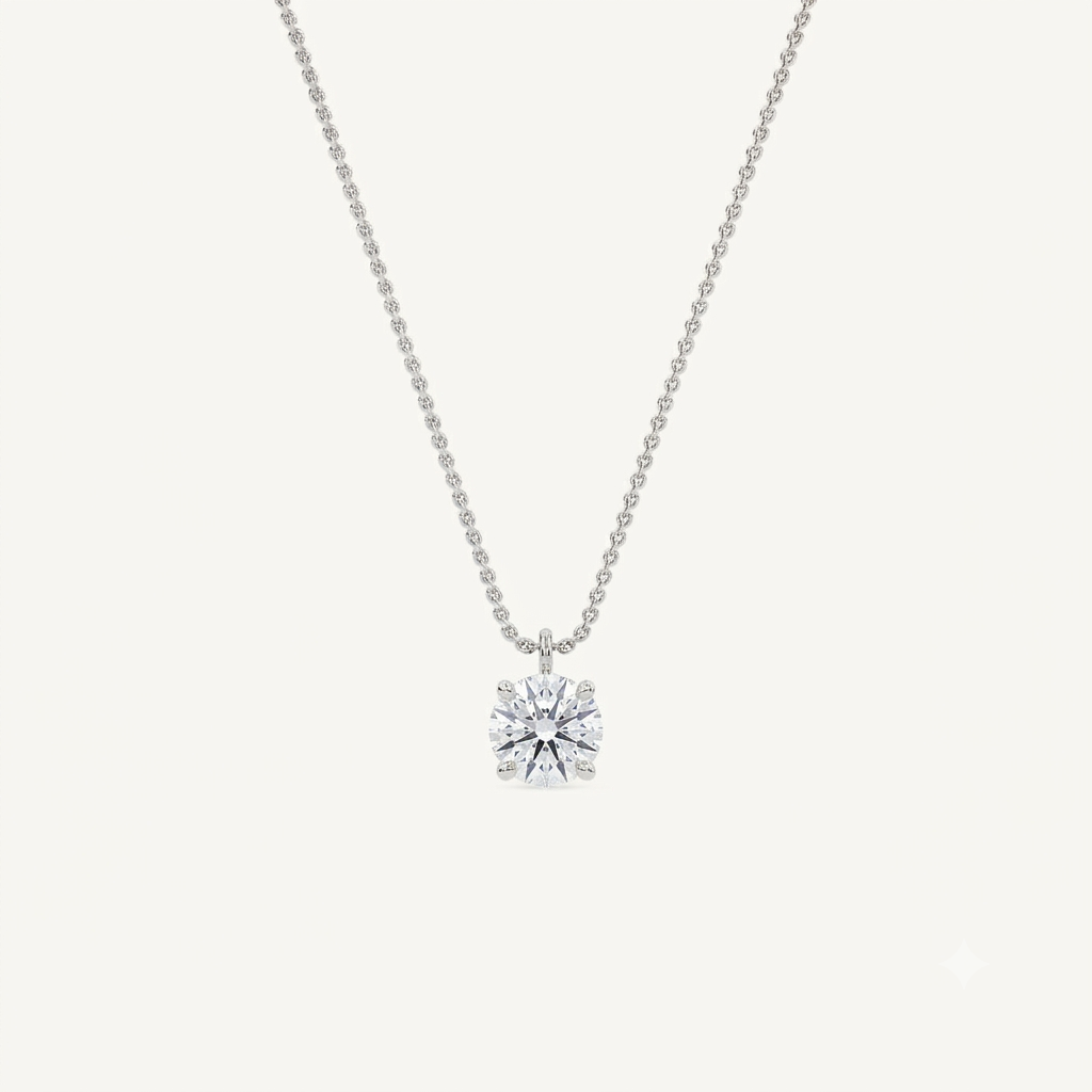 liberty 4 carat round diamond pendant (chain sold separately)