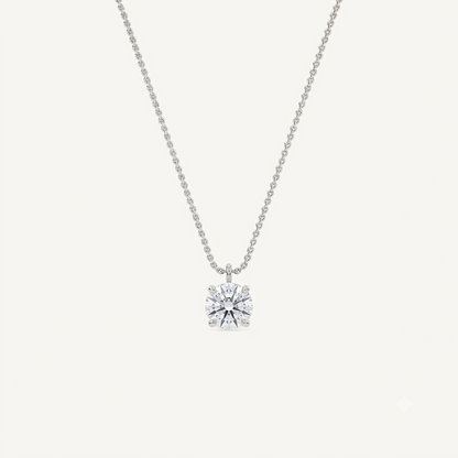 Liberty 4 Carat Round Diamond Pendant (Chain Sold Separately)