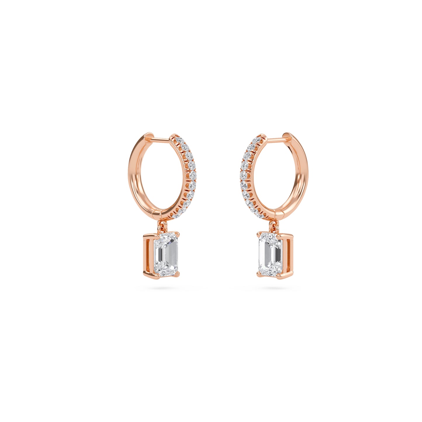 boucles d'oreilles à breloques en diamant celeste