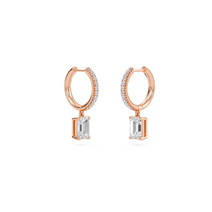 Boucles d'oreilles à breloques en diamant Celeste