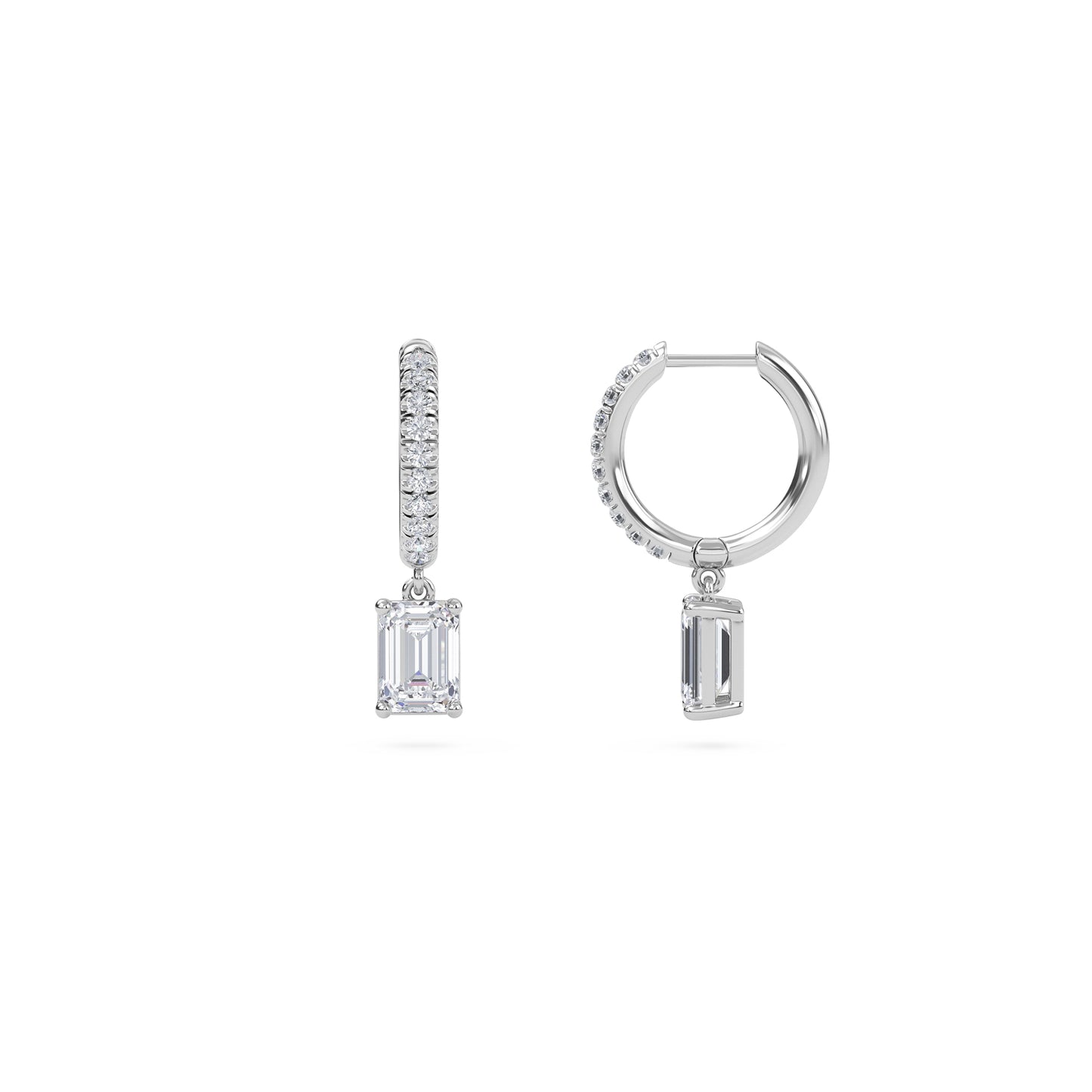 boucles d'oreilles à breloques en diamant celeste