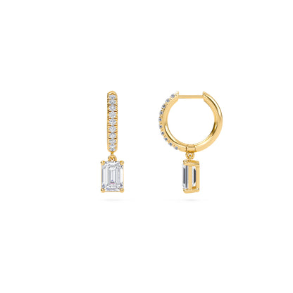 Boucles d'oreilles à breloques en diamant Celeste