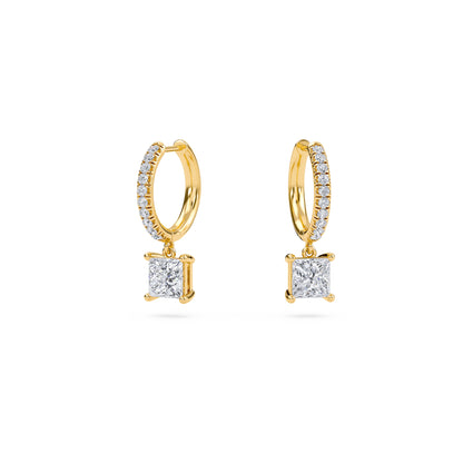 Charm 4 Carat (2+2) Princess Diamond Earring