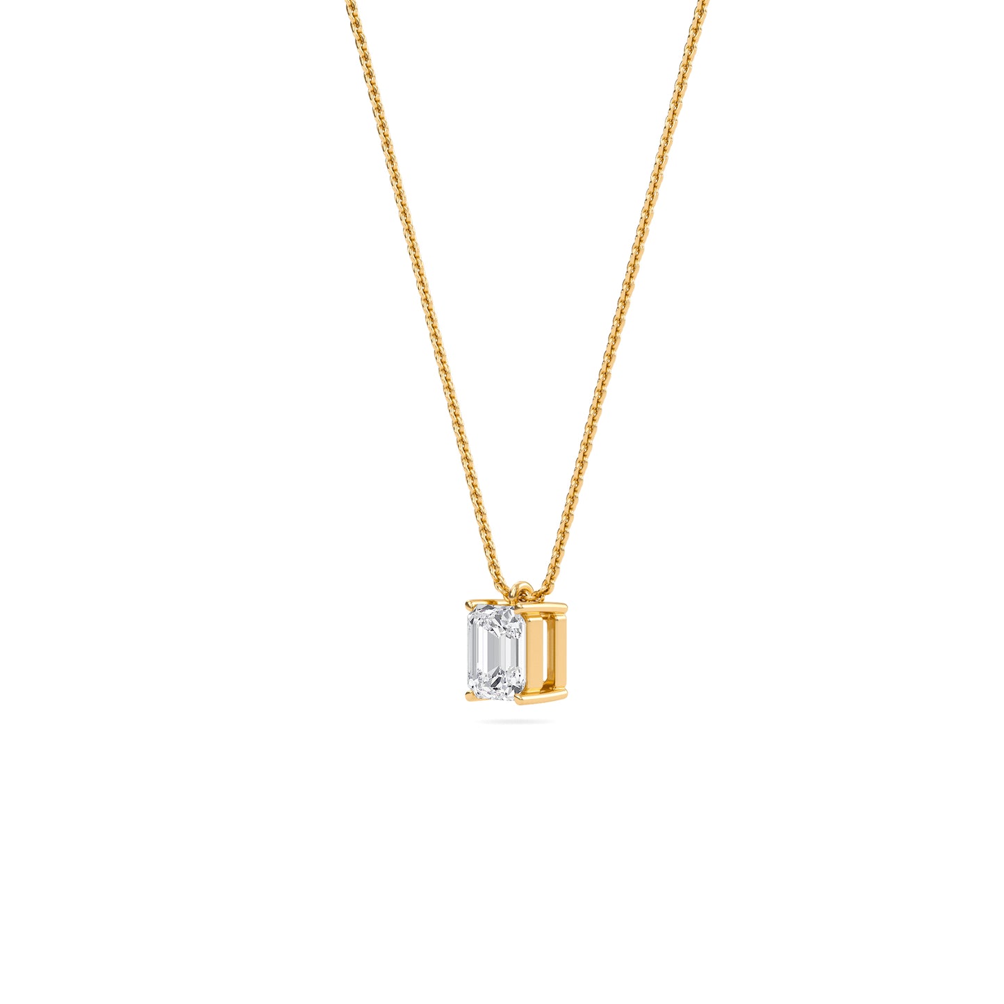 liberty 1 carat emerald diamond pendant (chain sold separately)