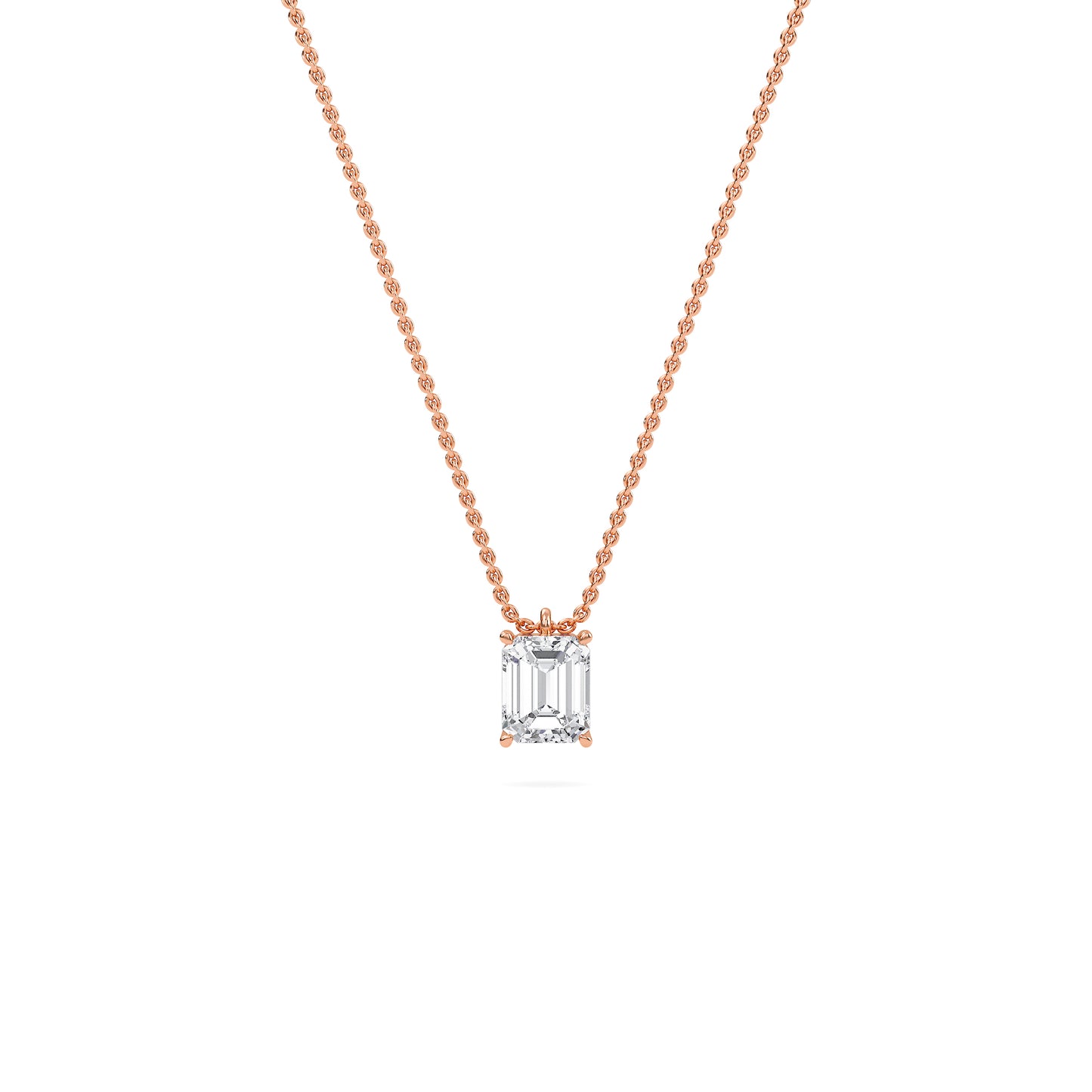 liberty 1 carat emerald diamond pendant (chain sold separately)