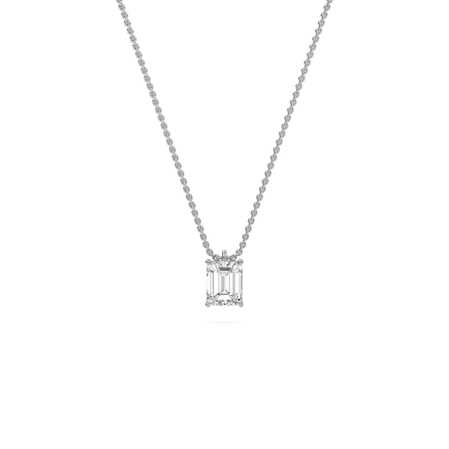 liberty 1 carat emerald diamond pendant (chain sold separately)