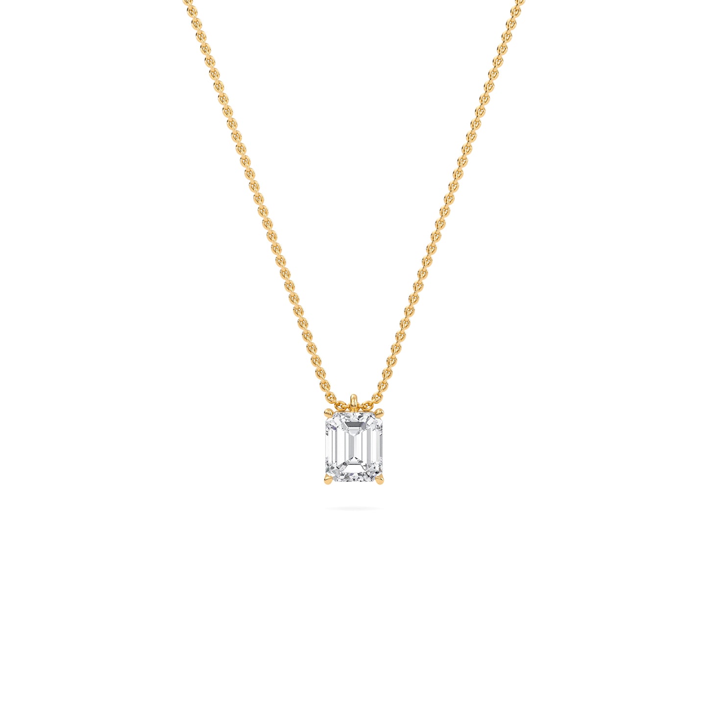 liberty 1 carat emerald diamond pendant (chain sold separately)