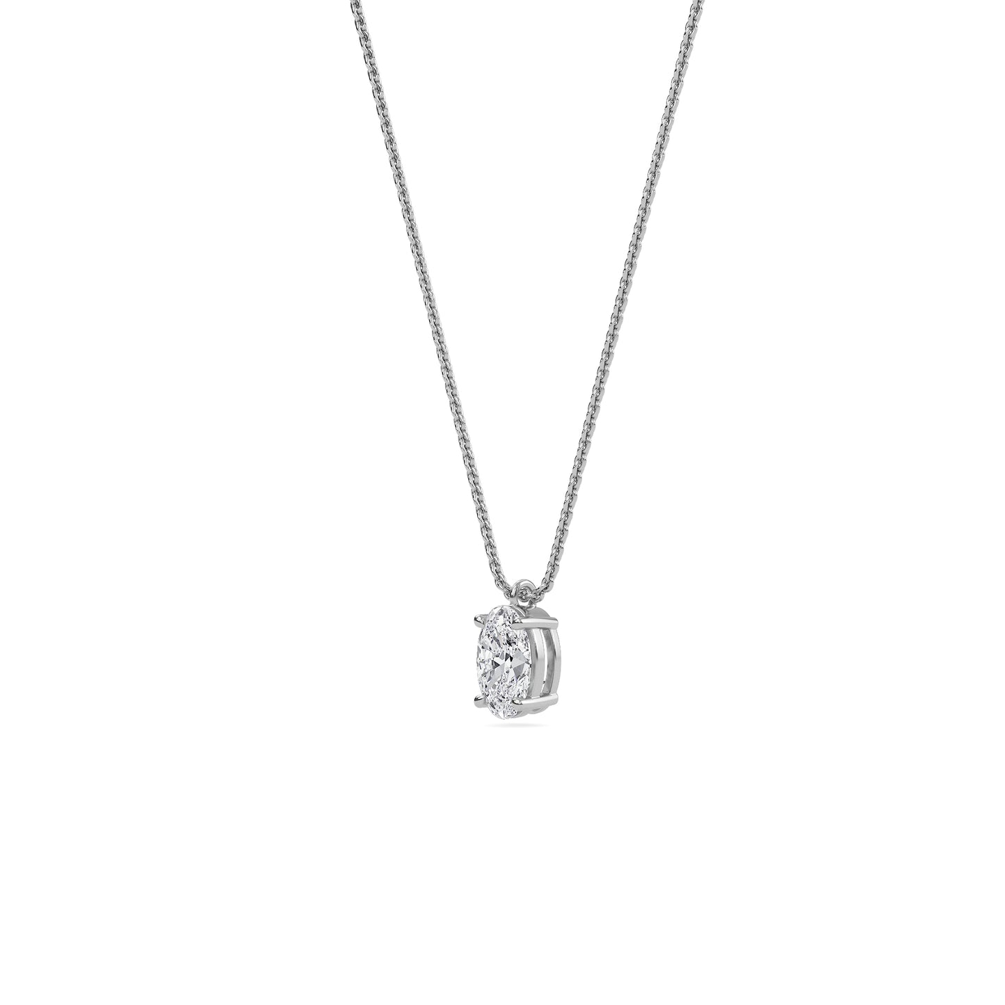 liberty 1 carat oval diamond pendant (chain sold separately)