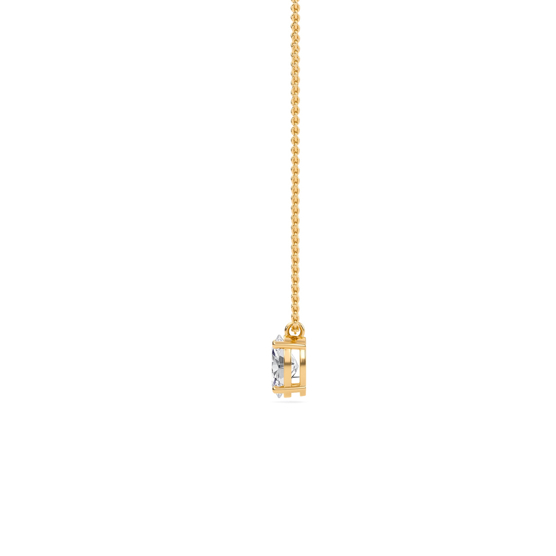 Liberty 1 Carat Oval Lab Grown Diamond Pendant – Elegant Solitaire Design on Gold Bail, Chain Sold Separately by Espira Gems